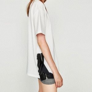 Zara Top with Leather Zips